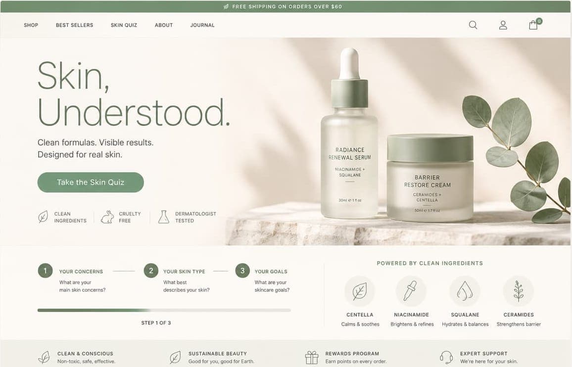 Luminescin Beauty — Shopify store built by Rystella